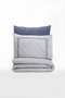 L'essentiel linge de maison Nitsa - Azul oscuro y blanco